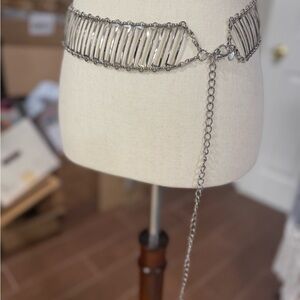 Elegant Silver Chain Belt